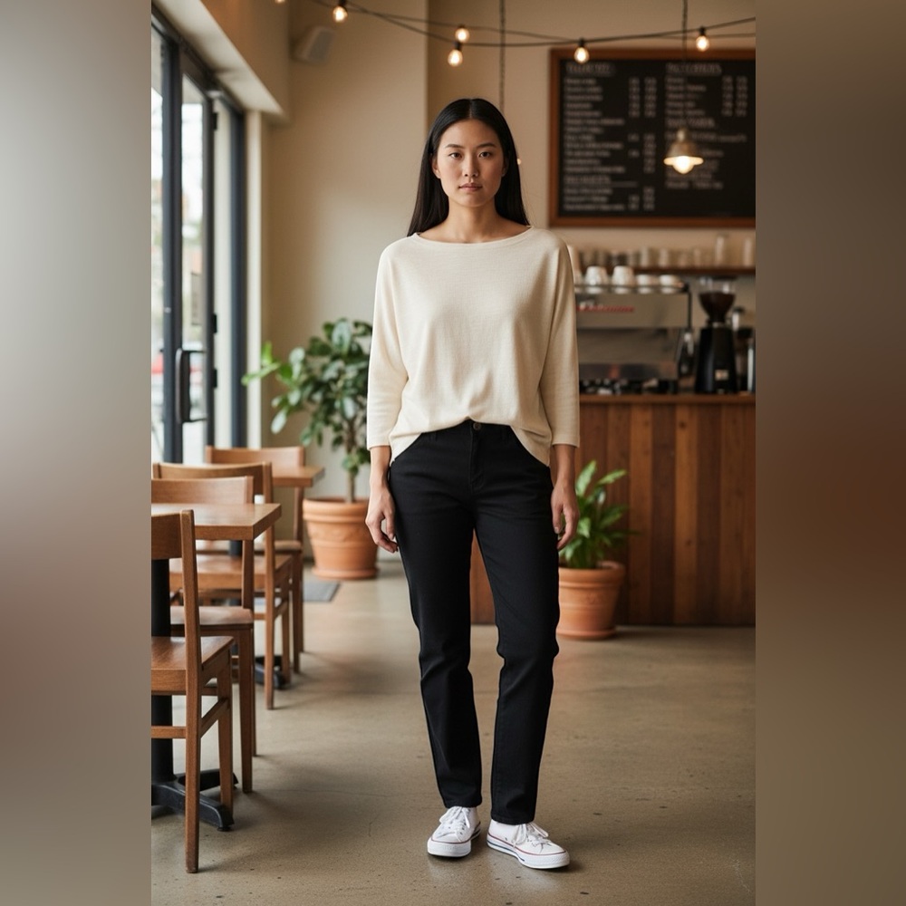 LOFT Off-White Top - A true wardrobe staple.